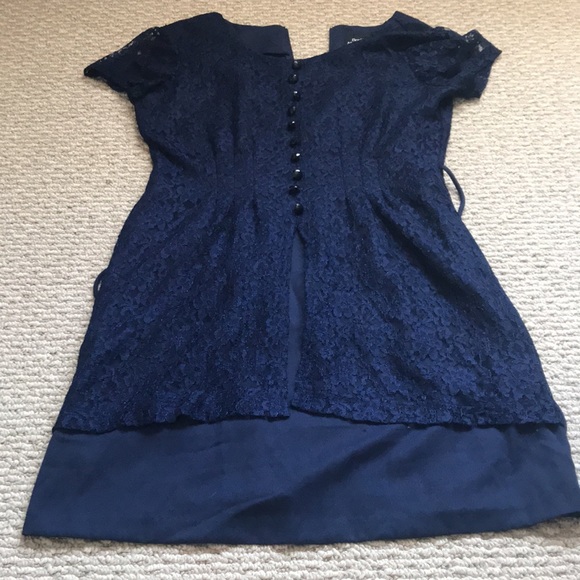 Vintage Brett Alixander navy blue dress - Picture 4 of 5